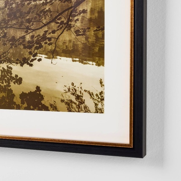 24"x18" Abstract Lake Framed Wall Art - Threshold™ designed with Studio McGee - Picture 3 of 5